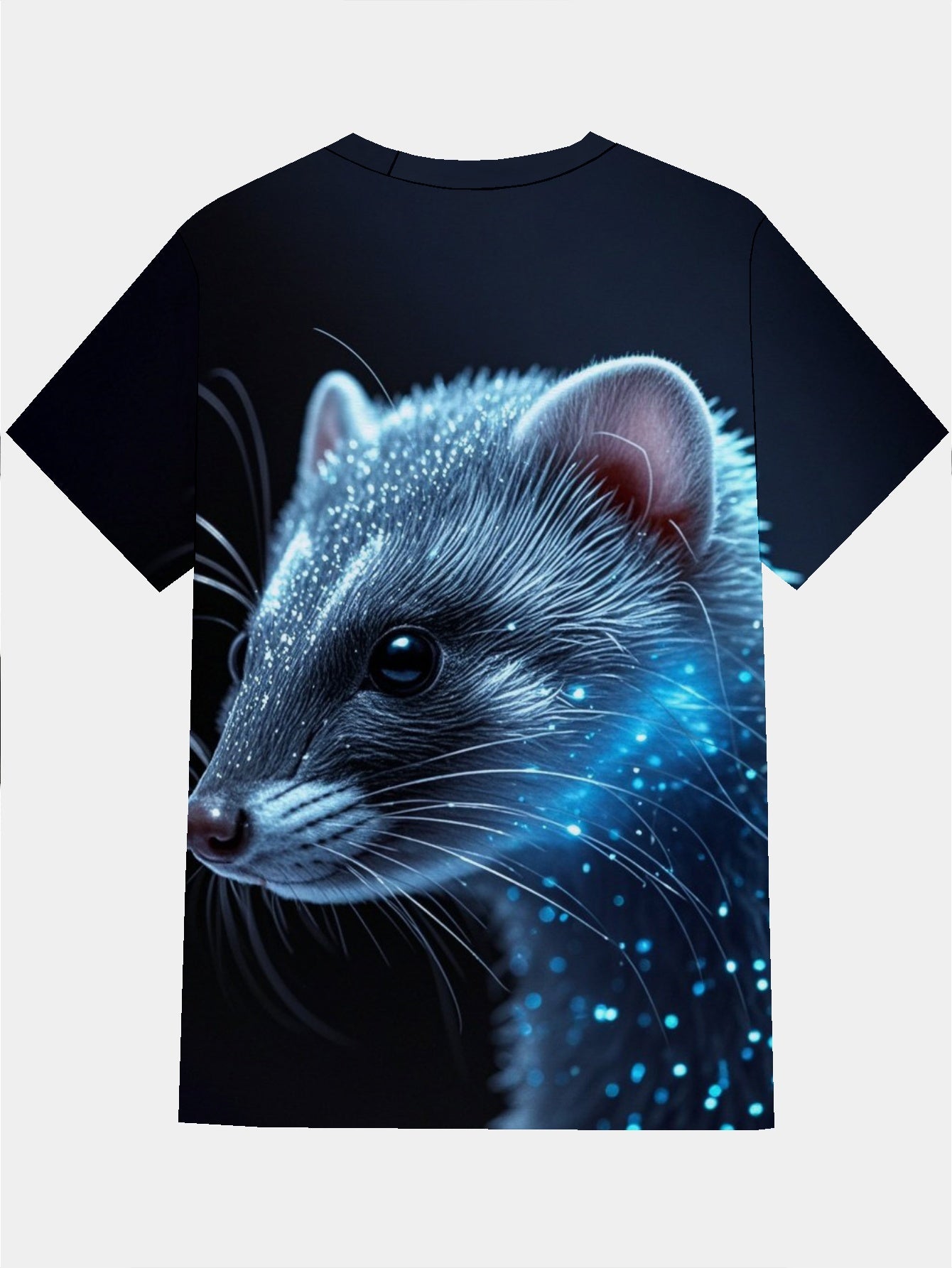 Snow Ferret Men's short-sleeved T-shirt summer T-shirt top full of print