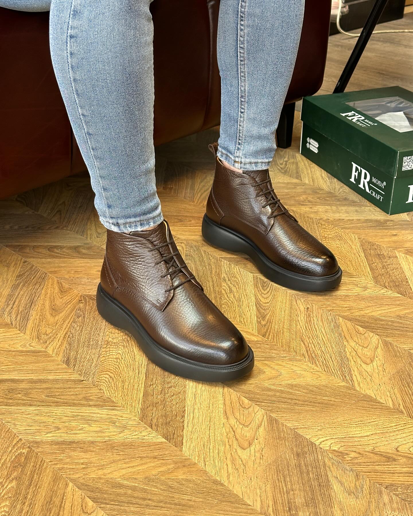 Men's Black Leather Boots