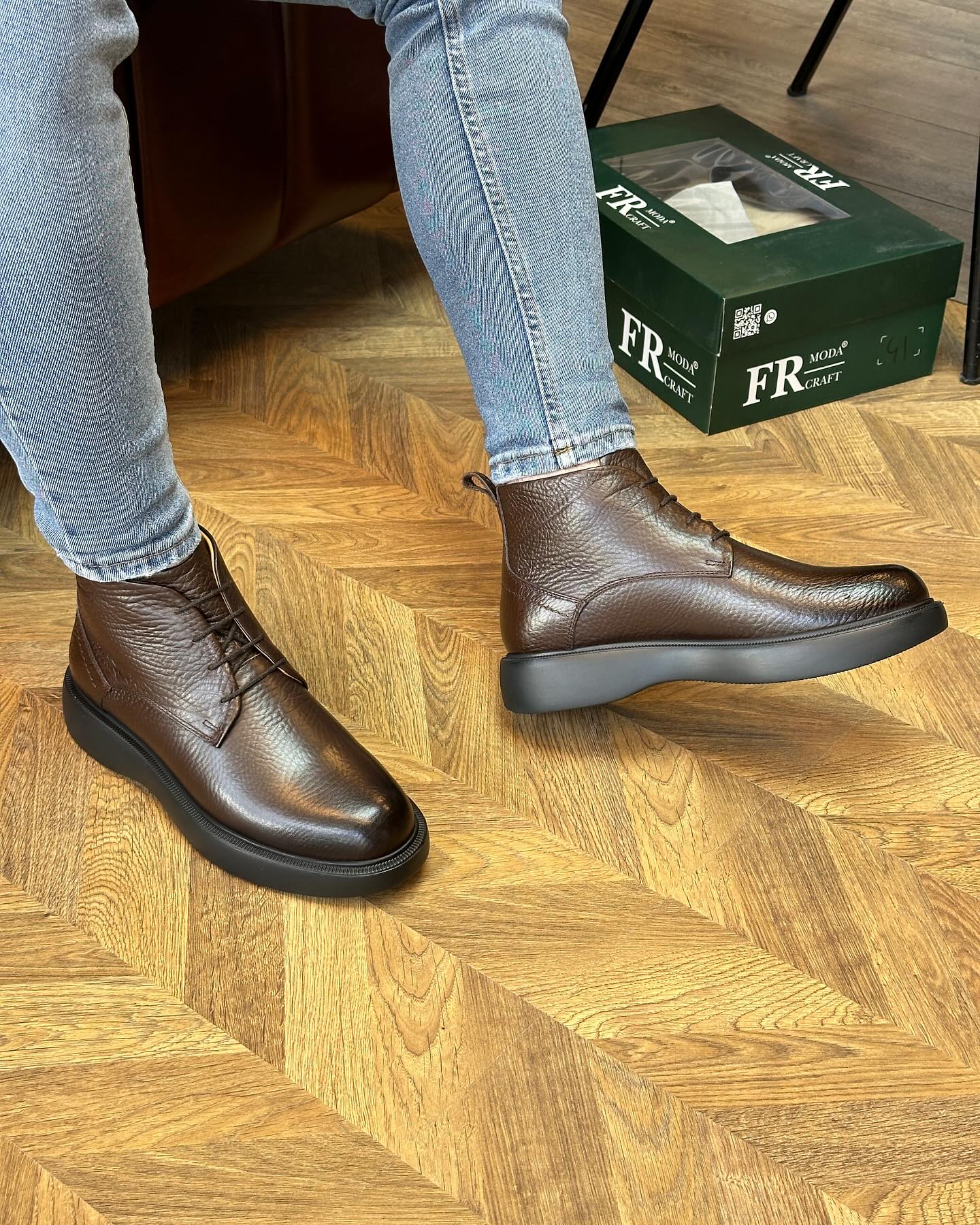 Men's Black Leather Boots