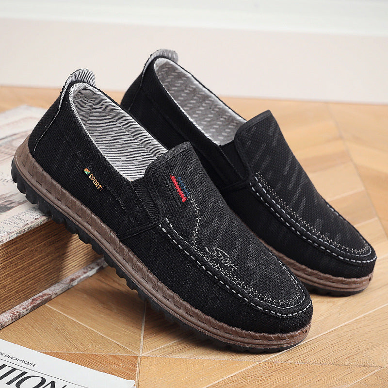 Middle-aged and elderly men's cloth soft-soled shoes