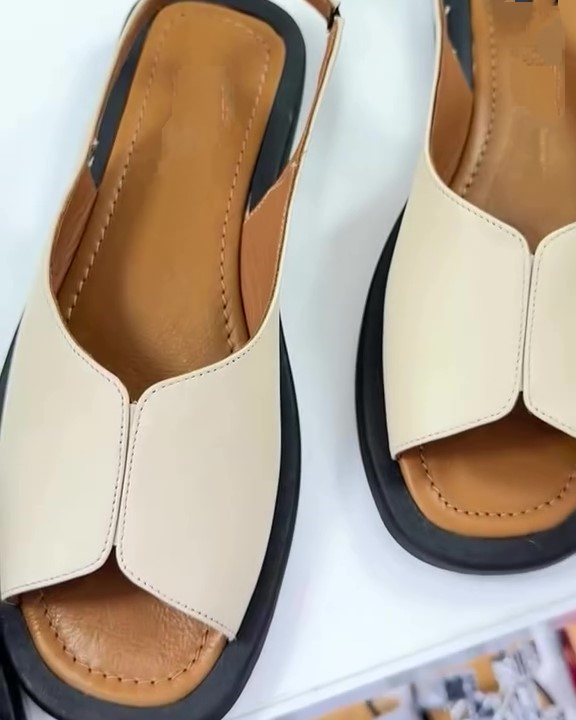 Stylish summer leather sandals