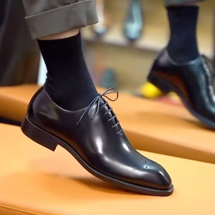Classic Black Men's Derby Shoes