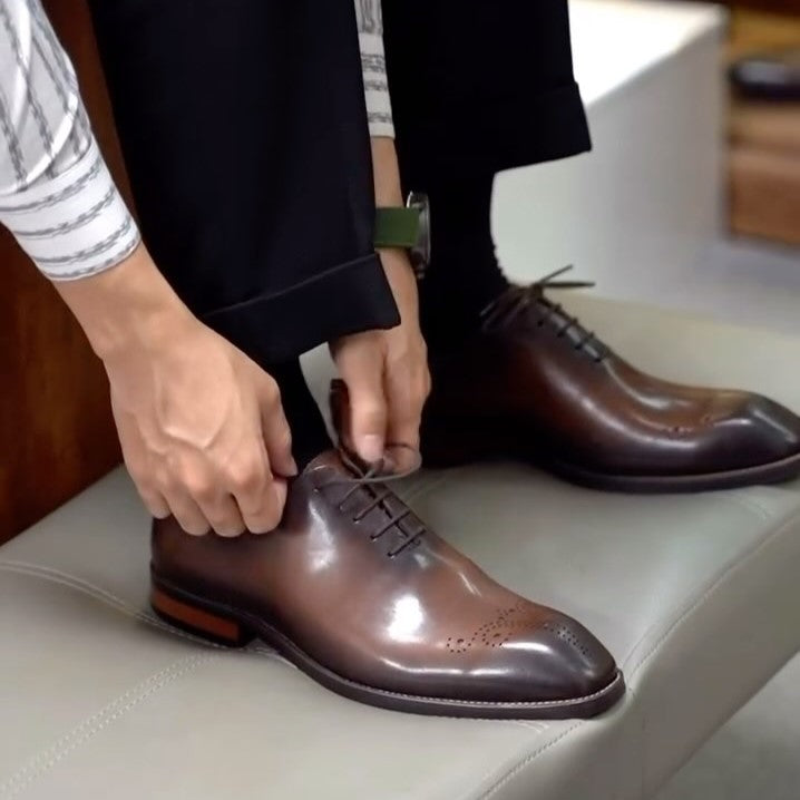 Classic Black Men's Derby Shoes