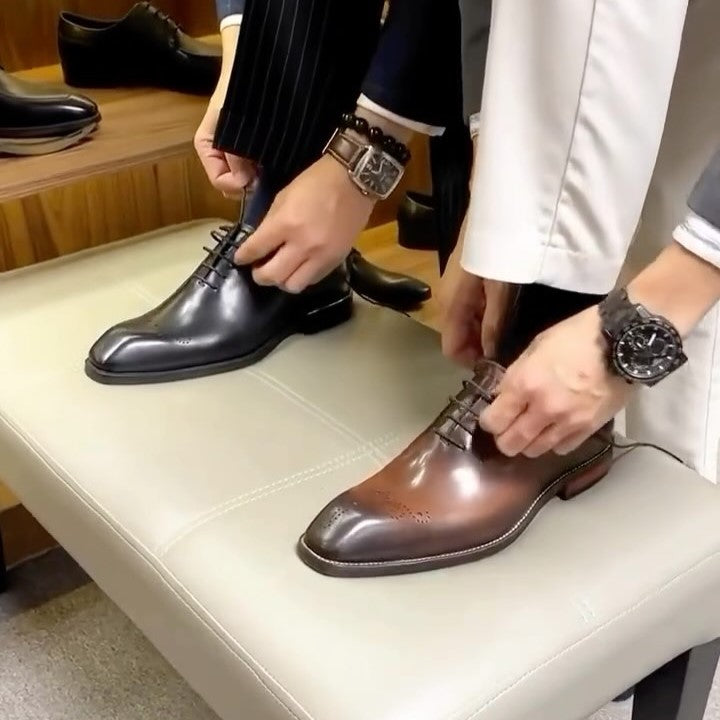 Classic Black Men's Derby Shoes