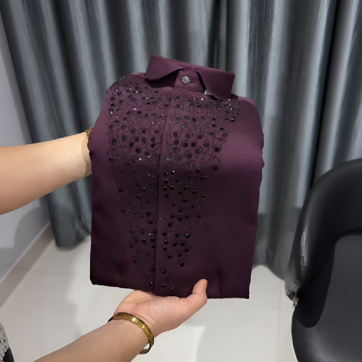 Shining Sequin Business Shirt