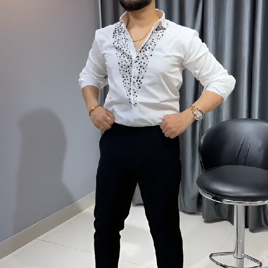 Shining Sequin Business Shirt