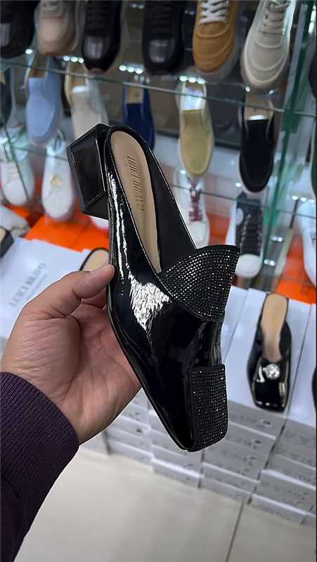 Stylish Patent Leather Comfort Slippers