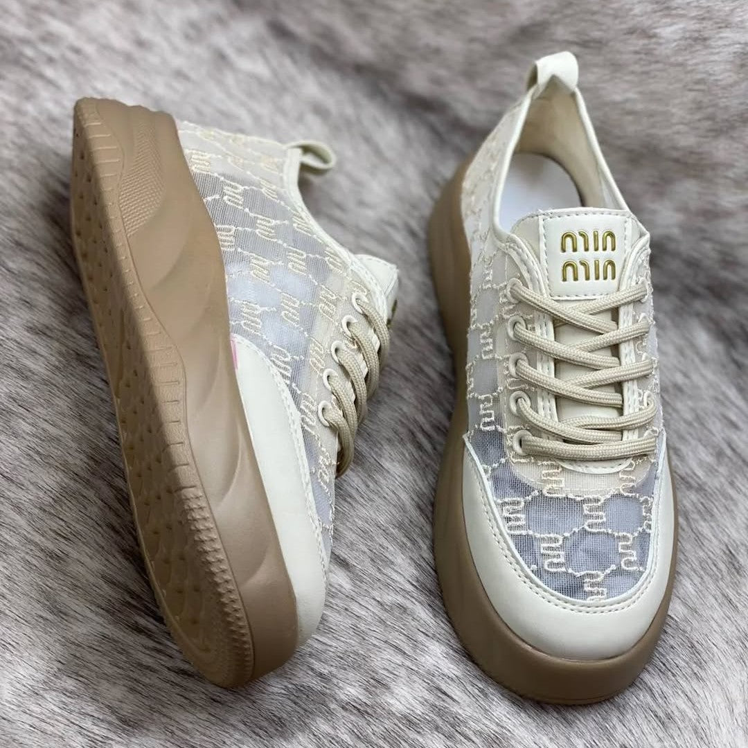 Women's Lurex Tulle Sneakers