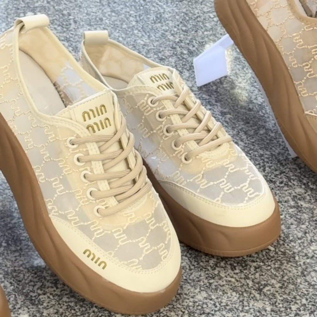Women's Lurex Tulle Sneakers