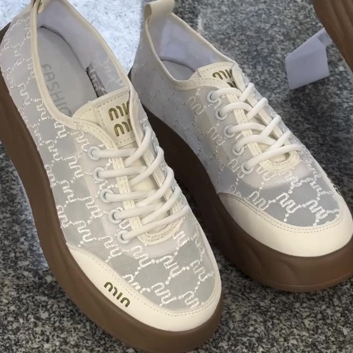 Women's Lurex Tulle Sneakers