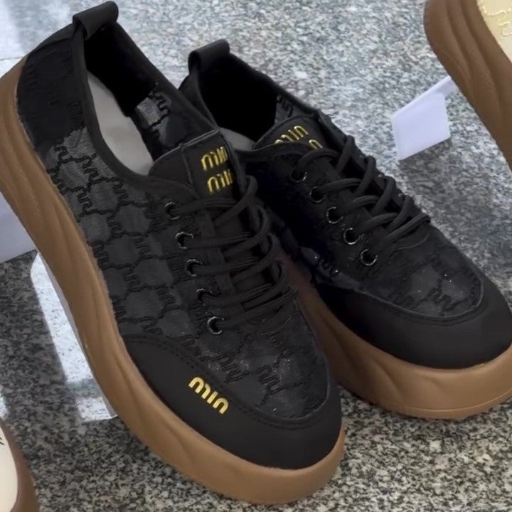 Women's Lurex Tulle Sneakers