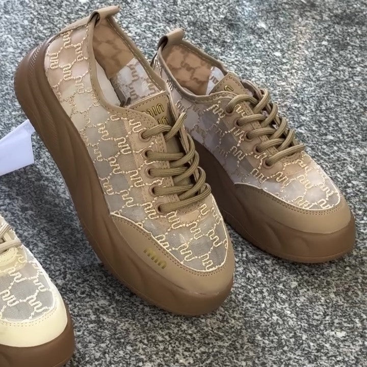 Women's Lurex Tulle Sneakers