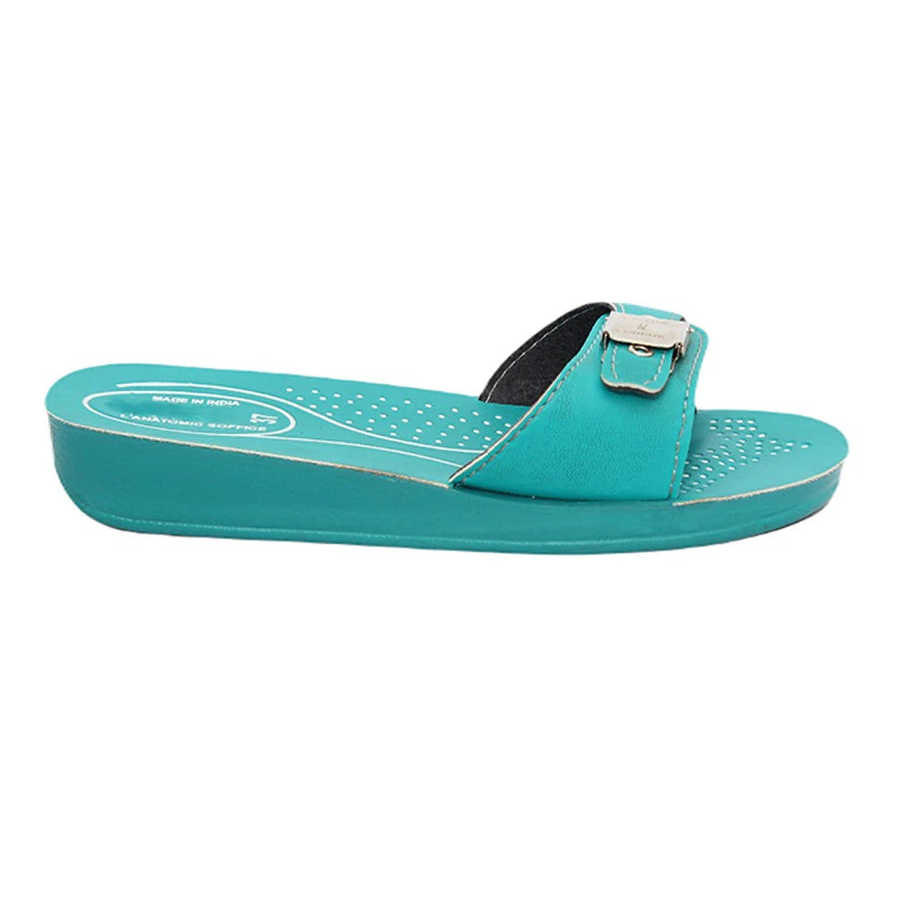 Women's Leather Chips Slippers