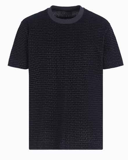 Men's semi-sheer chiffon logo T-shirt