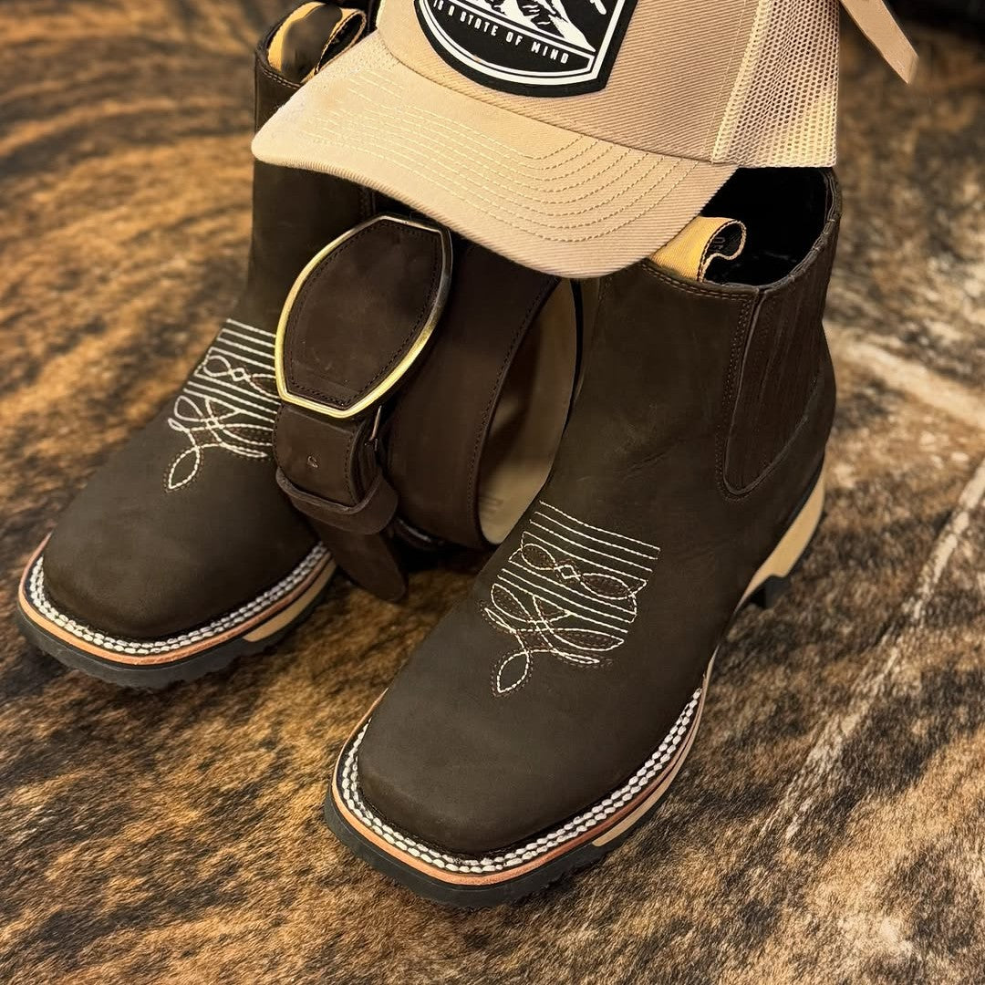 Men's Embroidered Chelsea Boots Martin Boots