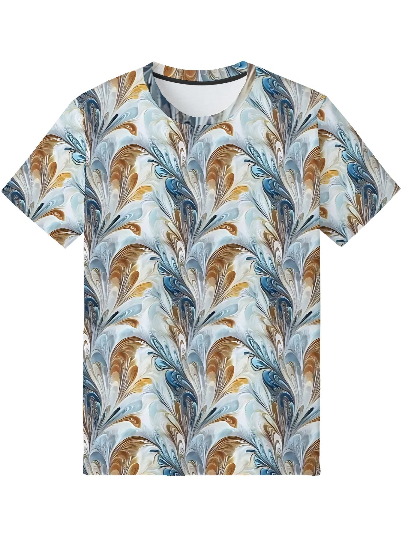 Luxury Pattern Men's short-sleeved T-shirt summer T-shirt top full of print