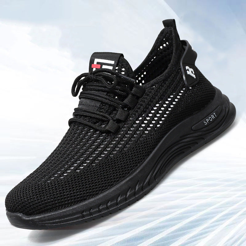 Hand knitted mesh soft sole men's shoes