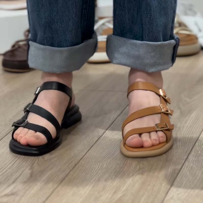 Buckle Flat Sandals