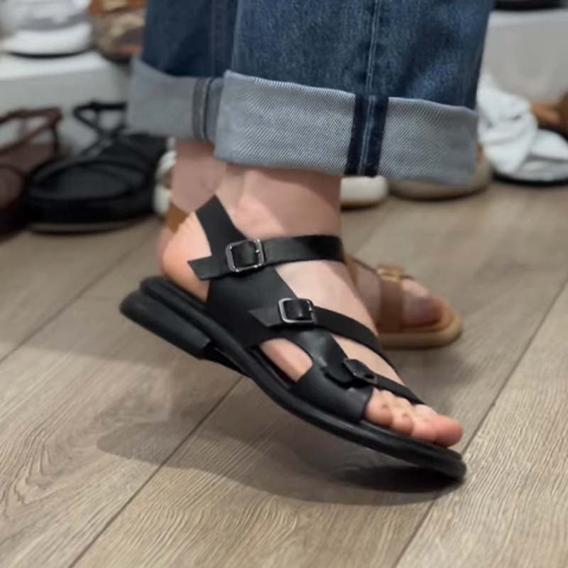 Buckle Flat Sandals
