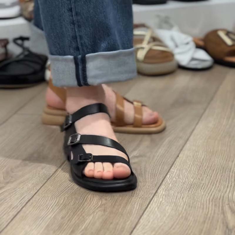 Buckle Flat Sandals