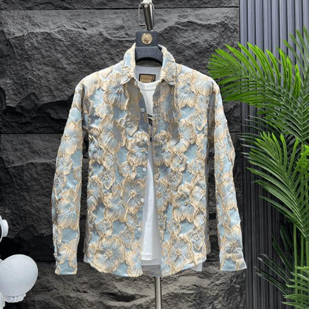 Trendy 3D Embroidered Carved Shirt Jacket