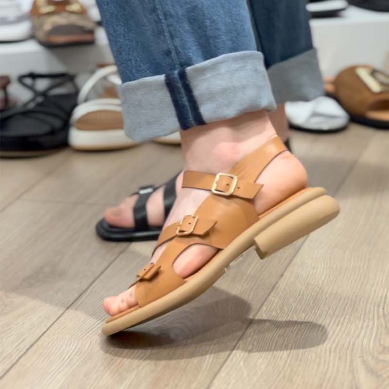 Buckle Flat Sandals