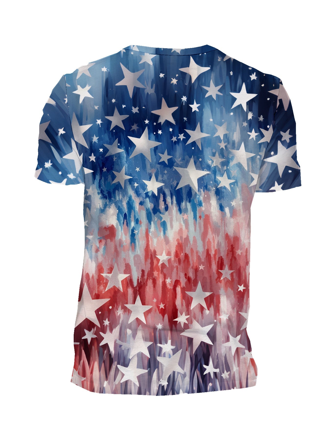 American Flag Men's short-sleeved T-shirt summer T-shirt top full of print