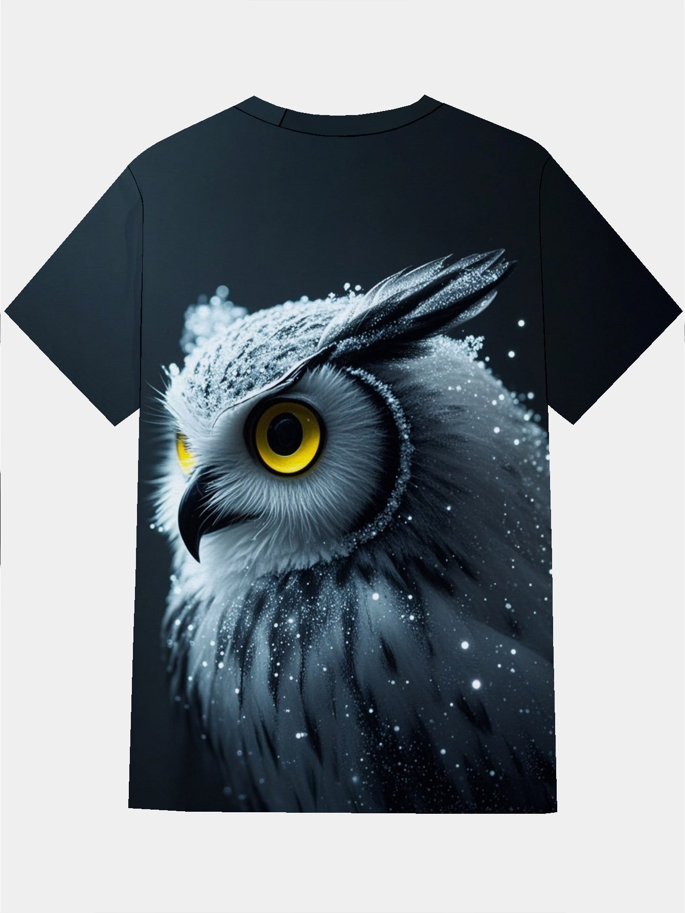 owl Men's short-sleeved T-shirt summer T-shirt top full of print