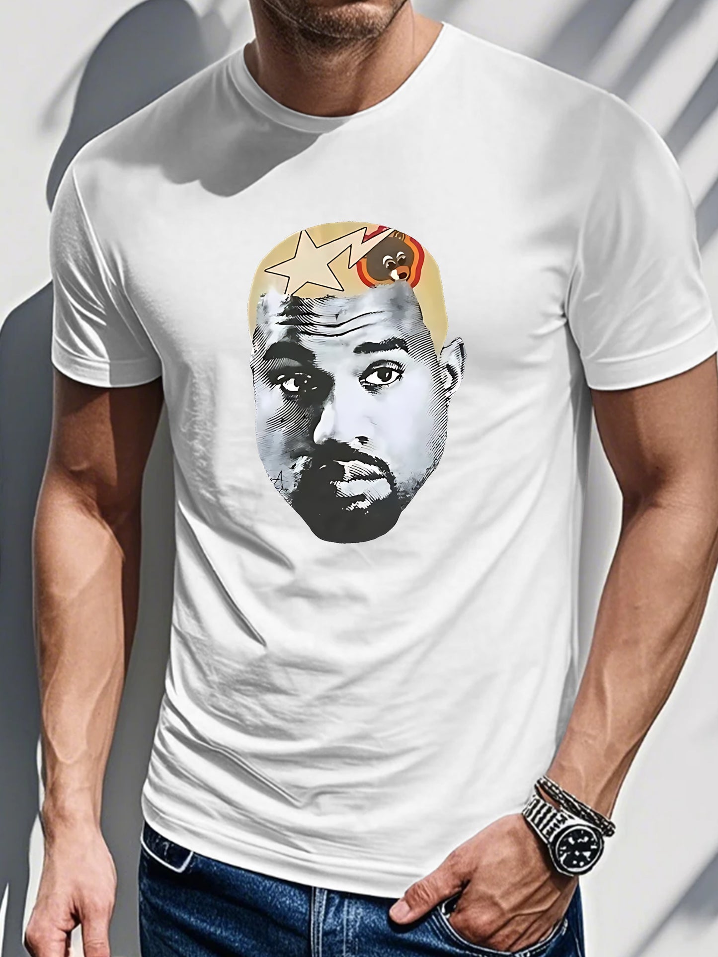 Tn 0724 4 Men's Short Sleeve T-shirt Summer T-shirt Top