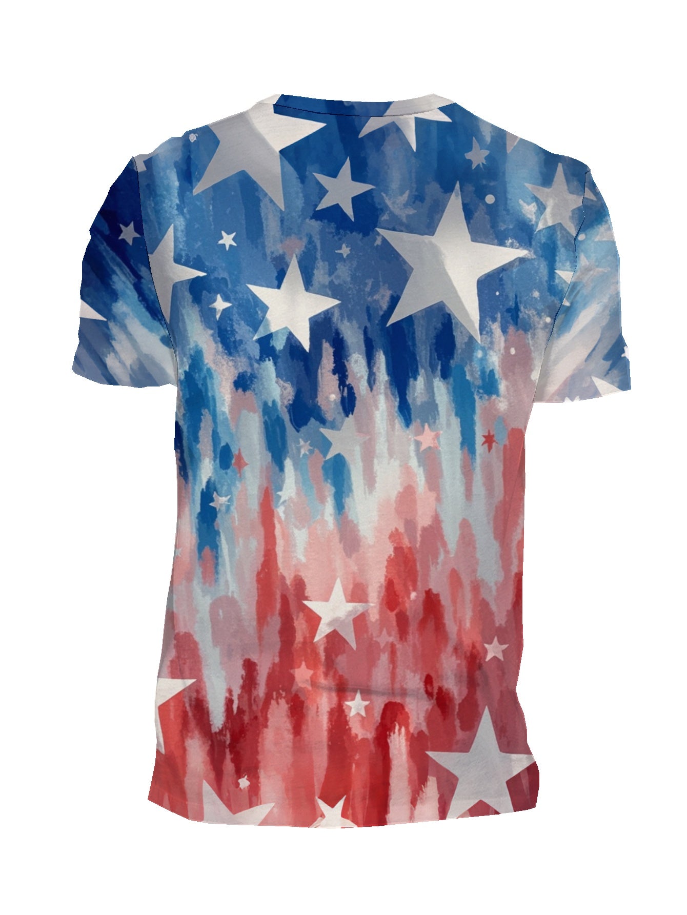Stars American Flag Men's short-sleeved T-shirt summer T-shirt top full of print