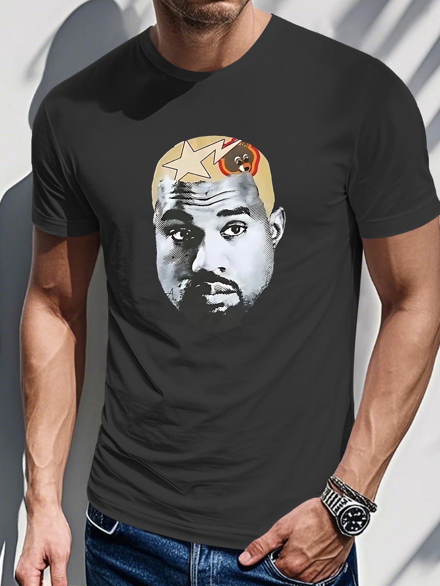 Tn 0724 4 Men's Short Sleeve T-shirt Summer T-shirt Top