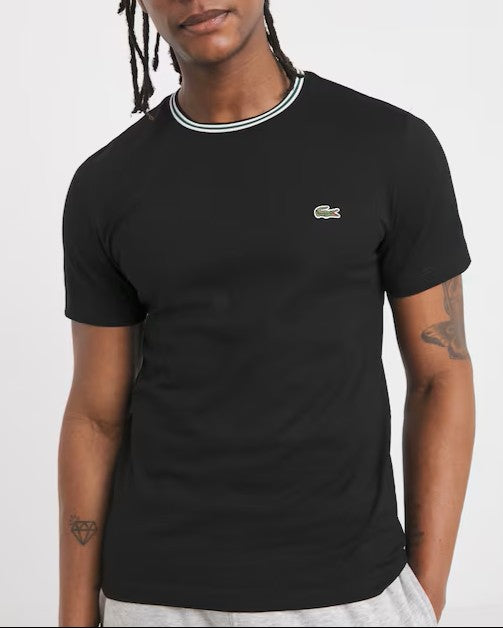 Men's Regular Fit Ribbed Collar Cotton T-Shirt