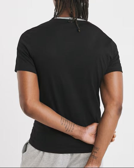Men's Regular Fit Ribbed Collar Cotton T-Shirt