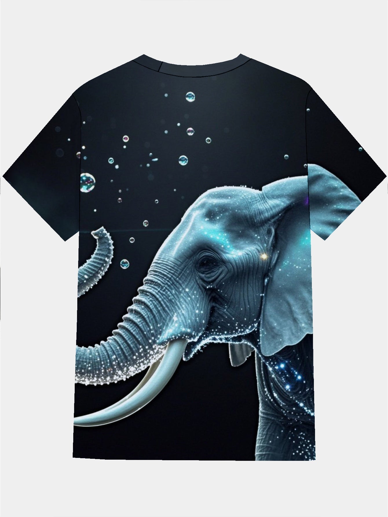 elephant Men's short-sleeved T-shirt summer T-shirt top full of print