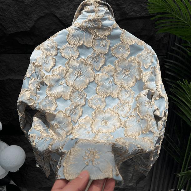 Trendy 3D Embroidered Carved Shirt Jacket