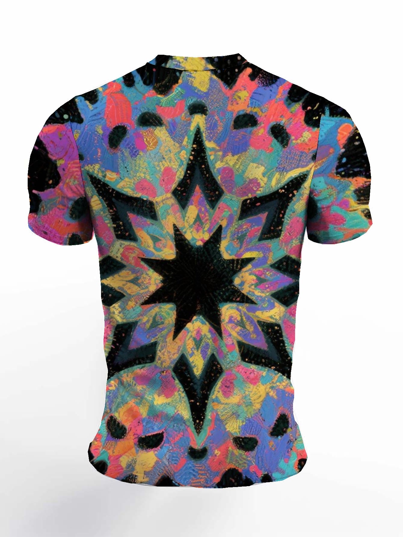 Explode Men's short-sleeved T-shirt summer T-shirt top full of print