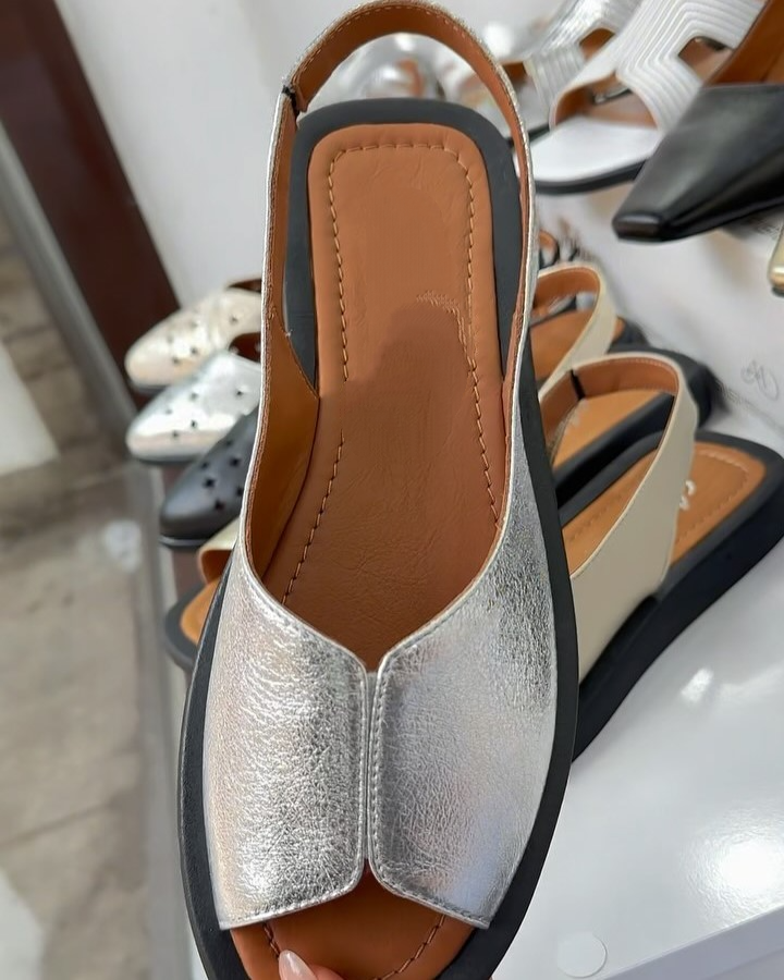Stylish summer leather sandals