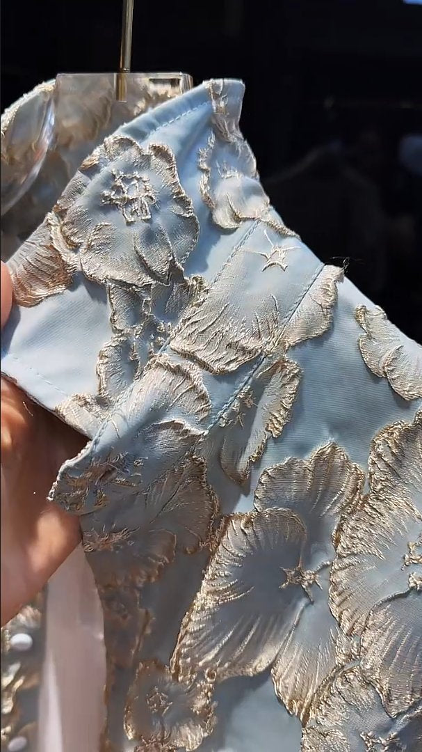 Trendy 3D Embroidered Carved Shirt Jacket