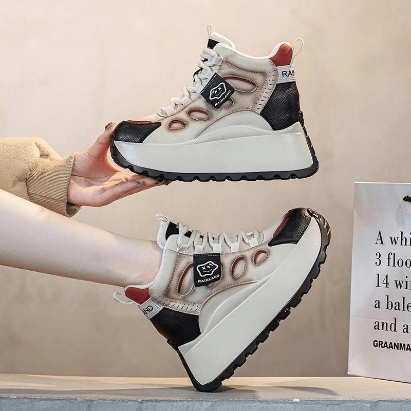 Women's High-top Leather Sneakers