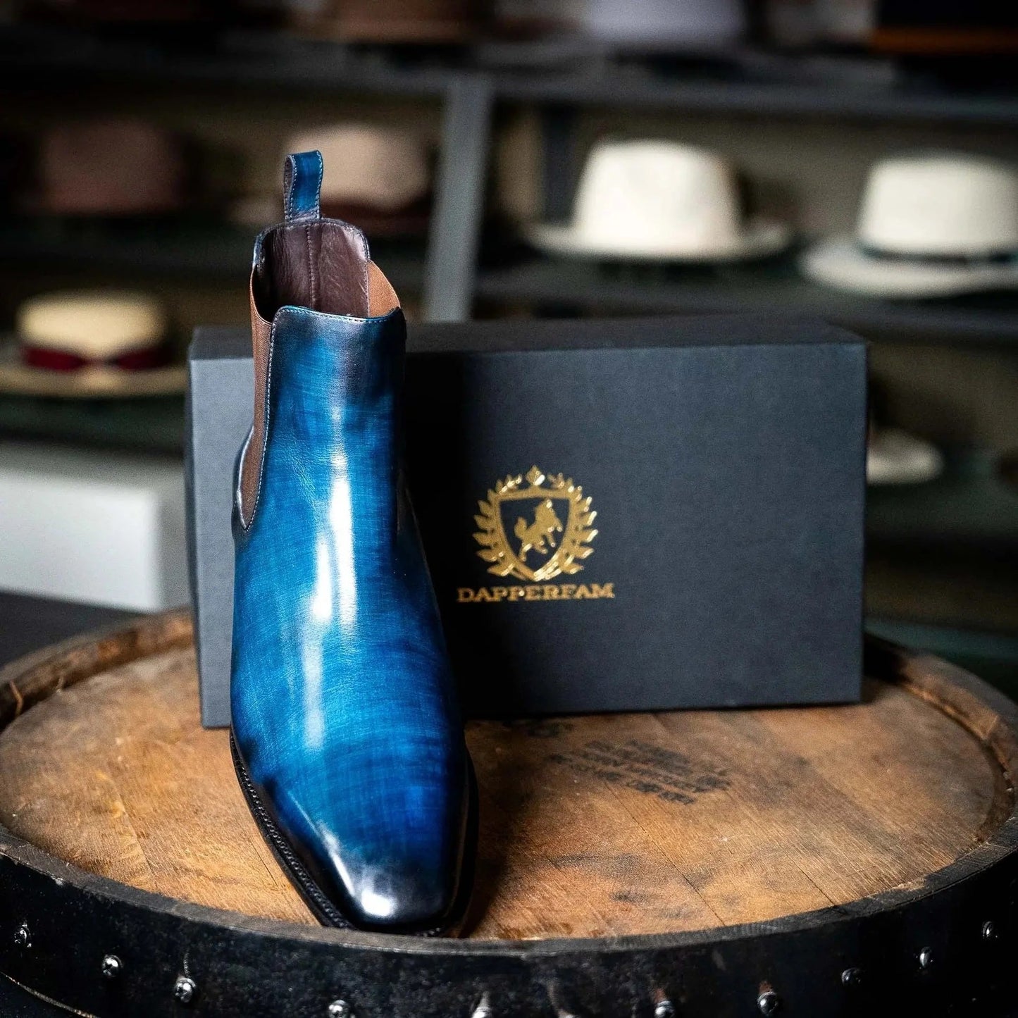 DENIM MEN'S LEATHER CHELSEA BOOTS