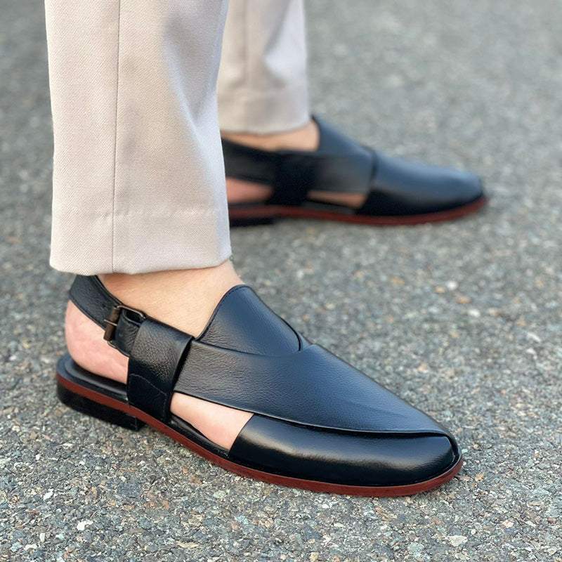 Hand-Stitched Pure Leather Half Shoes
