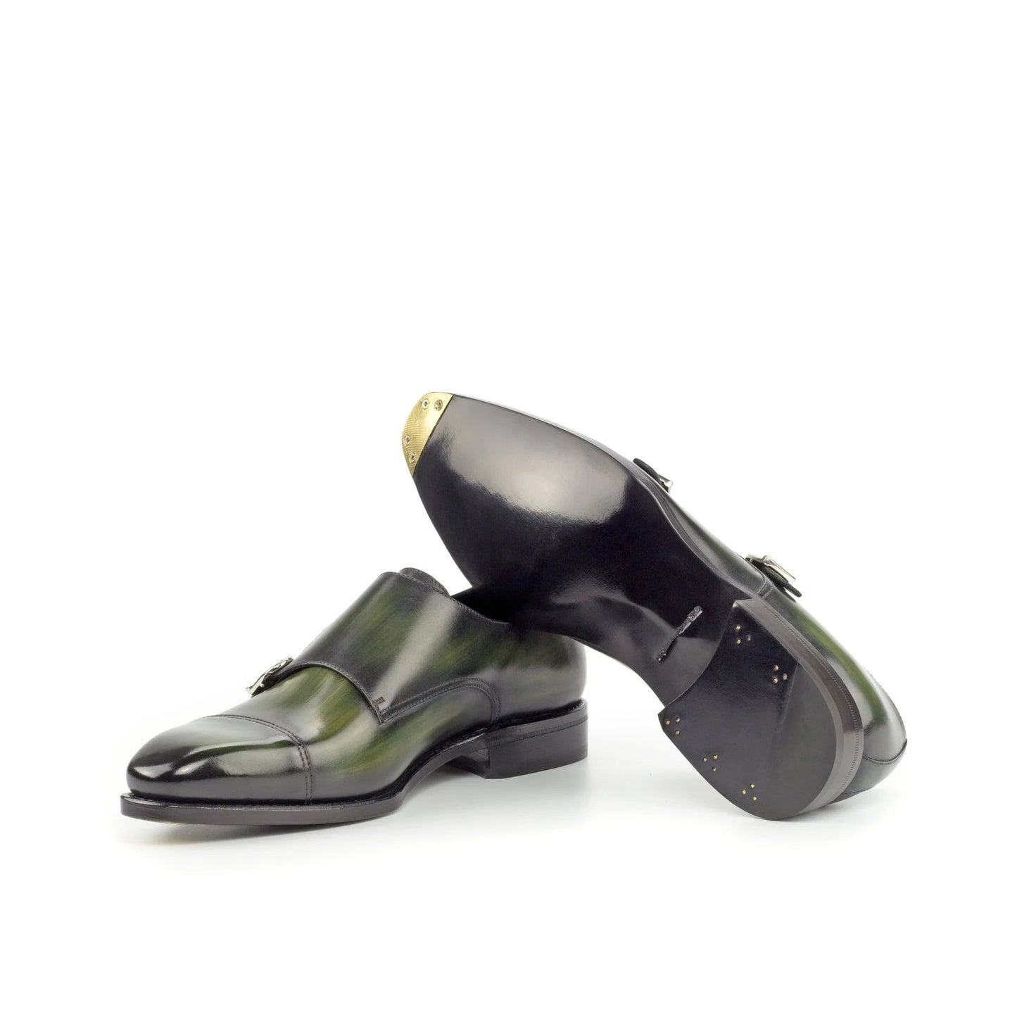 MEN'S HAND-PAINTED PATINA DOUBLE MONK