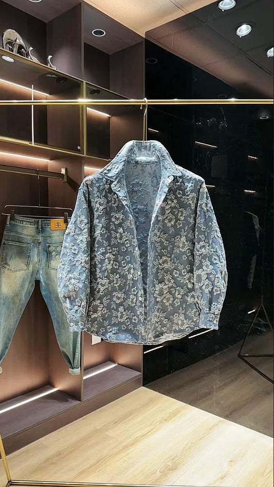 Trendy 3D Embroidered Carved Shirt Jacket