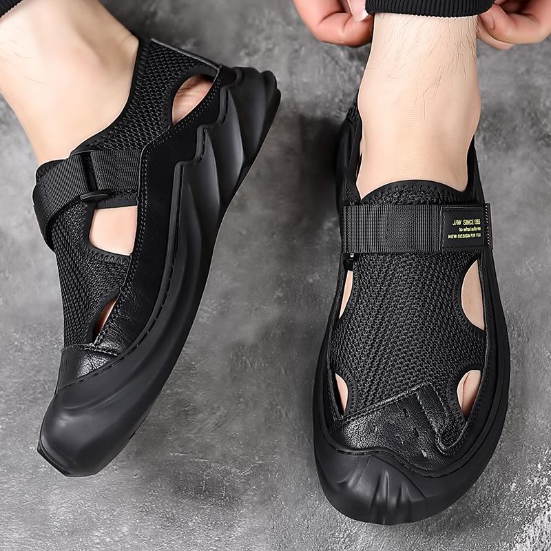 Men's Buckled Knitted Orthopedic Sandals