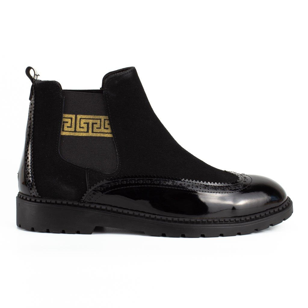 Men's Genuine Black Chelsea Leather Boots