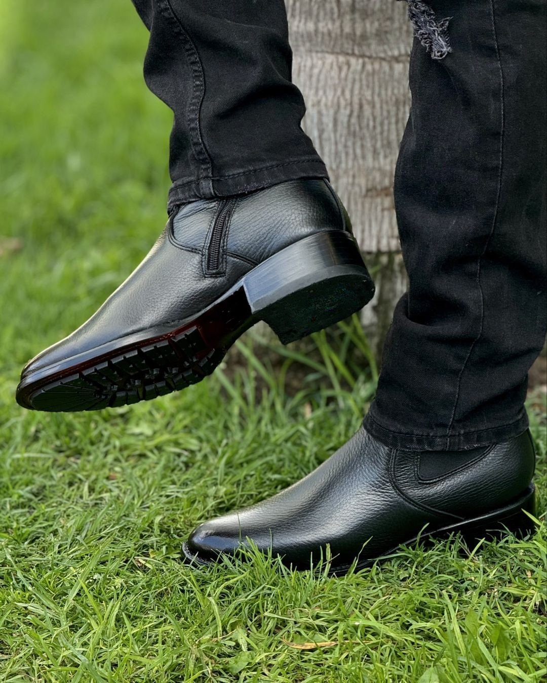 lucchese original deerskin cowboy boots
