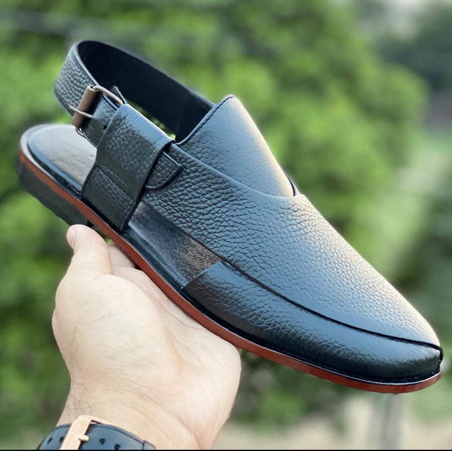 Hand-Stitched Pure Leather Half Shoes