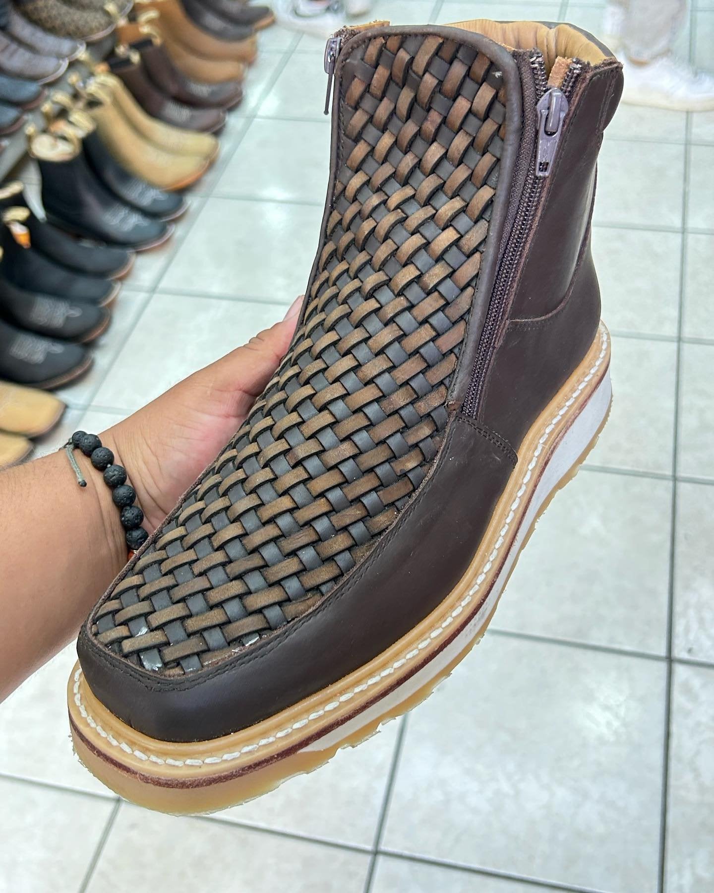 New Vintage Woven Martin Boots