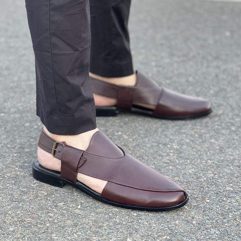 Hand-Stitched Pure Leather Half Shoes