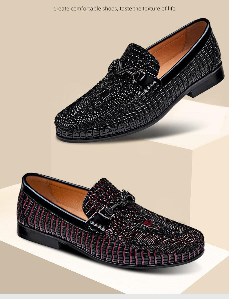 CROCODILE LEATHER MEN'S SPRING NEW SHOES